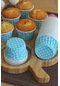50 Adet Mavi Büyük Boy Pet Kapsül Cupcake Muffin Kek vb. Kalıbı