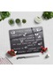 Mutfak Kuralları Kara Tahta Görünümlü Cam Kesme Tablası 30 x 40 CM