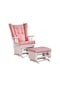 Meltem Smart Sallanır Emzirme Dinlenme Koltuğu Sallanan Sandalye Sallanan Koltuk + Markiz (Beyaz-Pembe 3010)