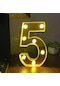Dekoratif Led Işıklı 3D 5 Rakamı Büyük Boy Organizasyon Doğum Günü Kutlama