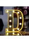 Dekoratif Led Işıklı 3D D Harfi Büyük Boy Organizasyon Doğum Günü Kutlama