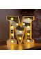 Dekoratif Led Işıklı 3D M Harfi Büyük Boy Organizasyon Doğum Günü Kutlama