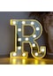 Dekoratif Led Işıklı 3d R Harfi Büyük Boy Organizasyon Doğum Günü