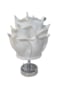 Eva Çiçeği Kablosuz Masa Lambası Üst Beyaz - Alt Gümüş