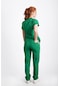Unisex Medikal Üniforma Scrubs Pantolon, Yeşil Üniforma Tek Alt