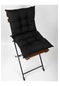 Dekoratif Pofidik Bağcıklı Sandalye Minderi Siyah 2'Li 40 x 40