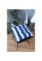 Altınpamuk Altınpamuk Beta Pofidik Mavi Beyaz Sandalye Minderi Bağcıklı 40X4