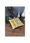 Altınpamuk Altınpamuk Beta Pofidik Sarı Gri Sandalye Minderi Bağcıklı 40X40C