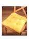 Altınpamuk Altınpamuk Lüx Pofidik Sarı Sandalye Minderi Özel Dikişli Bağcıkl
