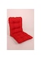 Altınpamuk Neva Pofidik Arkalıklı Özel Dikiş Sandalye Minderi Kırmızı