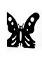 Kelebek Dekoratif Raf Altı (2 adet) Siyah