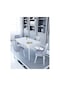 Maxi Aytaşı 70x110 Cm Sabit Yemek Masası , Mutfak Masa Takımı 4 Kişilik Masa Sandalye Takımı - Gri