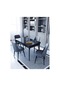 Maxi Lotus 70x110 Cm Sabit Yemek Masası , Mutfak Masa Takımı 4 Kişilik Masa Sandalye Takımı - Antrasit