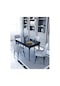Maxi Lotus 70x110 Cm Sabit Yemek Masası , Mutfak Masa Takımı 4 Kişilik Masa Sandalye Takımı - Gri