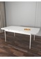 Ovo Aytaşı 80x130 Cm Açılır Yemek Masası , Mutfak Masa Takımı 6 Kişilik Masa Sandalye Takımı - Gri