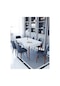 Ovo Beyaz 80x130 Cm Açılır Yemek Masası , Mutfak Masa Takımı 6 Kişilik Masa Sandalye Takımı - Antrasit