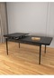 Ovo Lotus 80x130 Cm Açılır Yemek Masası , Mutfak Masa Takımı 6 Kişilik Masa Sandalye Takımı - Gri