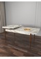 Riff Efes 80x130 Cm Açılır Yemek Masası , Mutfak Masa Takımı 4 Kişilik Masa Sandalye Takımı - Cappucino