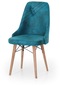 Haman Elif Serisi Ahşap Gürgen Ayaklı Mutfak Sandalyeleri Kobalt Mavi