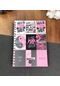 Black Pink Tasarımlı Spiralli Sticker'lı Tarihsiz Konuşan Ajanda Haftalık Planlayıcı Defter