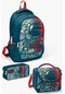Coral High Kids Çivit Kırmızı Astronot Desenli 3 Lü Okul Çanta Seti Set0114389