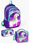 Coral High Kids Mor Su Yeşili Unicorn Desenli 3'lü Okul Çanta Seti 0114376