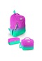 Coral High Kids Pembe Su Yeşili Renk Geçişli 3 Lü Okul Çanta Seti Set0123664