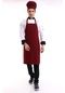 Bordo Renk Cepsiz Askılı Mutfak Önlüğü - Aşçı Önlüğü-Standart-Tek Parça