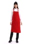 Kırmızı Renk Cepsiz Askılı Mutfak Önlüğü - Aşçı Önlüğü-Standart-Tek Parça