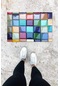 Dijital Baskı Çok Renkli Mozaik Desen Kapı Önü Paspası K-1071