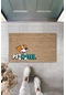 Dijital Baskı Kahverengi Köpekli Pet Hotel Dekoratif Kapı Paspası K-2026