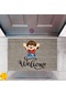 Kapı Önü Paspası Dekoratif Dijital Baskı Welcome P-2355