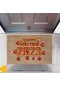 Kapı Önü Paspası Dekoratif Dijital Baskı Yeni Yıl Konsepti P-2562
