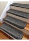Koyu Füme Kendinden Yapışkanlı Merdiven Basamak Paspası / Halısı