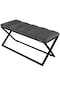 Varcera Black- Gri Dilimli Model Puf & Bench & Koltuk & Oturma Bankı & Yatak Odası Önü