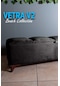 Vetra V2  Antrasit Sandıklı Puf - Dilimli Model 140cm Ceviz Ayaklı Sandıklı Puf Koltuk