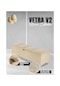 Vetra V2 Sandıklı Puf  Krem Dilimli Model Sandıklı Puf Bench - Sandıklı Yatak Ucu Bankı