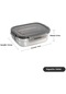 Harborstore Paslanmaz Çelik Mühürlü Kutu Gıda Buzdolabı Sebzelik Kutusu - Gümüş - 540 ML