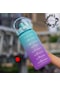 Bottleboss Pastel Renk Geçişli Sızdırmaz Kapak Motivasyon Matarası 2 Litre Sticker Hediyeli Yeşil