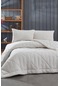 Komfort Home Tek Kişilik %100 Pamuk Kumaş Yorgan Seti / Beyaz