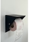 Yakacı Metal Vidalı Tuvalet Kağıtlık, Wc Kağıtlık Tutucu Siyah