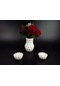 K3dmakers Beyaz Dekoratif Vazo Ve Tealight Mumluk 3'lü Dekorasyon