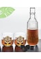 Bk Gift Kişiye Özel İsimli Dtf Premium Whiskey Tasarımlı İkili Storsınt Viski Kadehi, Viski Taşı Ve Karaf Seti-1, Arkadaşa Hediye, Sevgiliye Hediye Ko