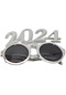 1 Çift Mutlu Yeni Yıl 3d Parti Gözlüğü Parlayan Rhinestones Kakma 2024 Gözlük Noel Numarası Parodi Parti Sahne B