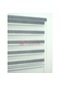 Buperde Gri - Beyaz Geçişli Bambu Zebra Stor Perde