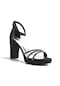 Beety 50.153 Siyah Taşlı Yüksek Topuklu Abiye Kadın Ayakkabı
