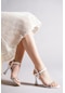 Kadın Dress Beyaz Taşlı Topuklu Ayakkabı
