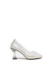 Kanuga Bb2022-59 Beyaz Kadın Tam Taşlı Şeffaf Topuklu Ayakkabı Beyaz 39