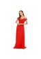 6Ixty8Ight Kadın Prenses Yaka Uzun Abiye Elbise 58156851 Kırmızı Kırmızı