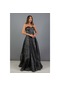 Carmen Kadın Simli Straplez Prenses Nişan Elbisesi 5815663 Siyah Siyah